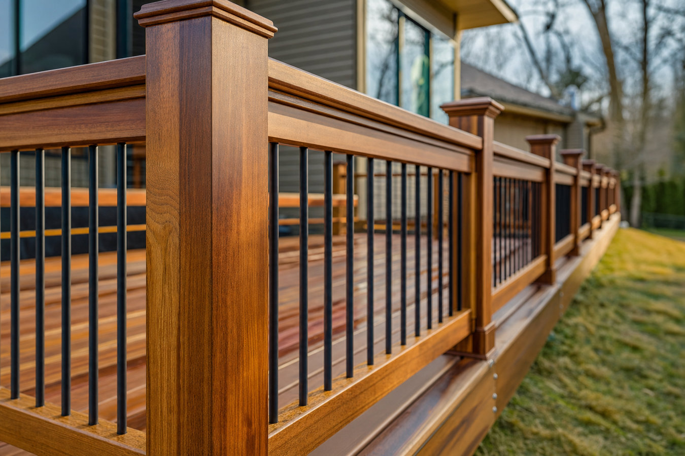 Deck railing installation